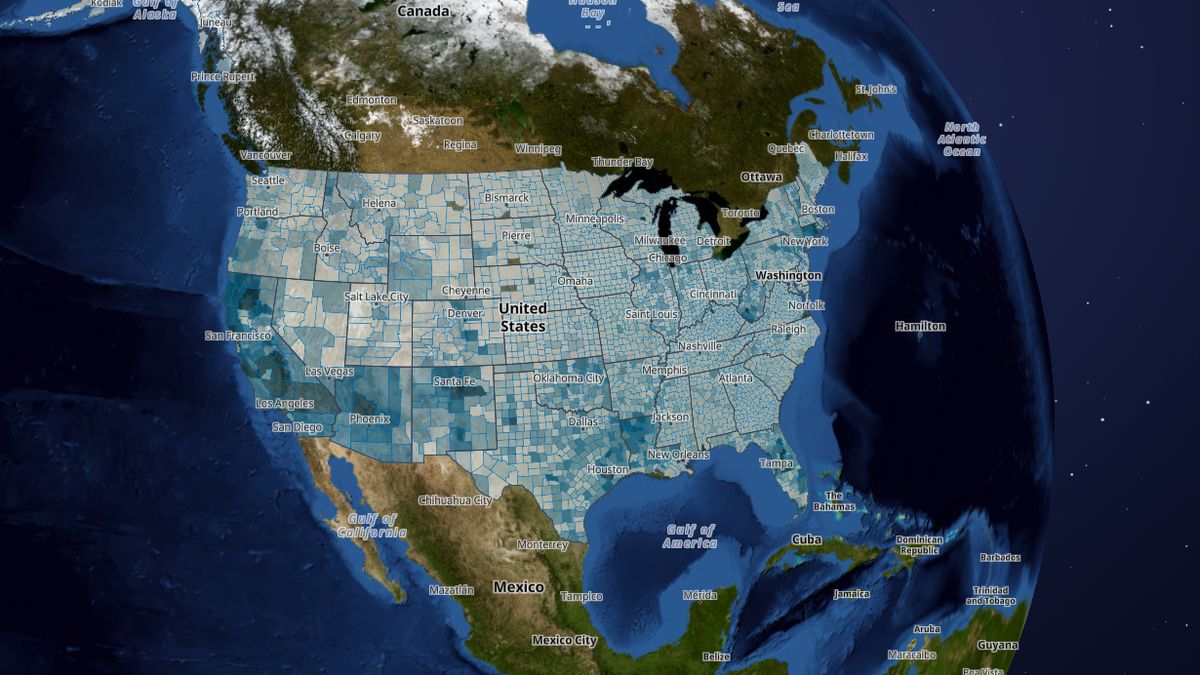 Drinking-water health violations on the Map the Block map of the United States