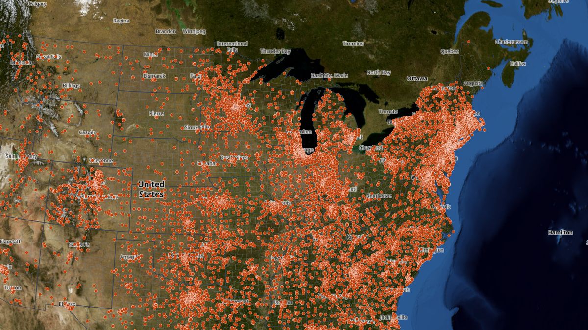 Liquor stores on the Map the Block map of the United States