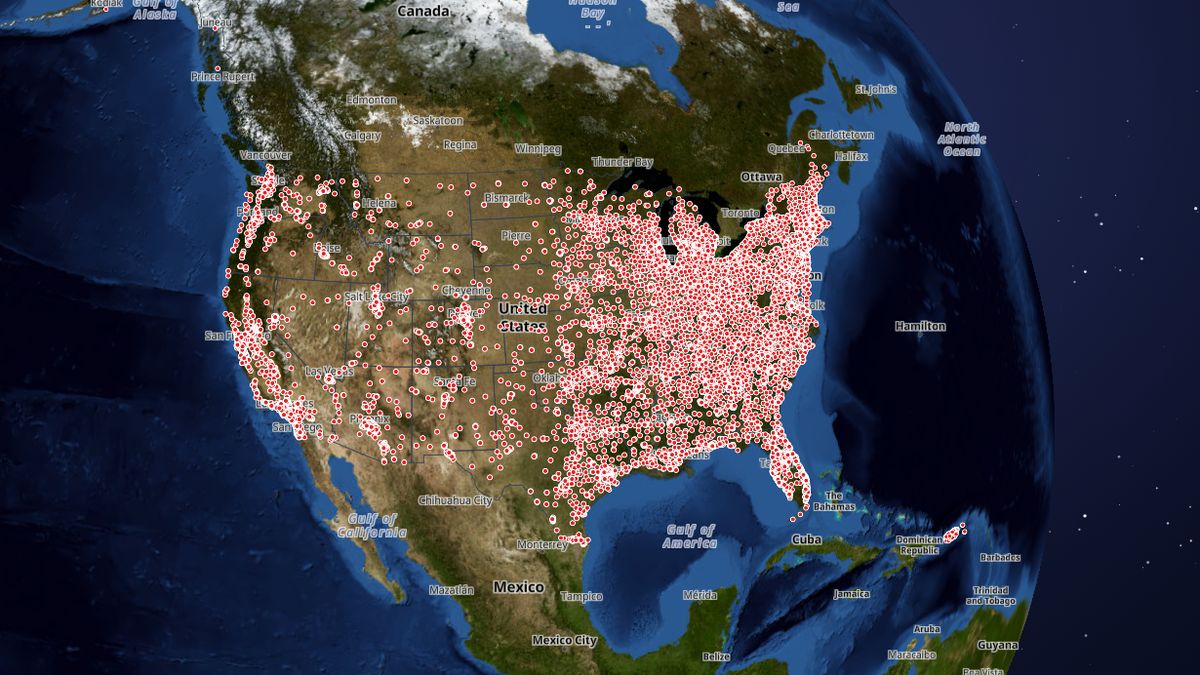 McDonald's on the Map the Block map of the United States