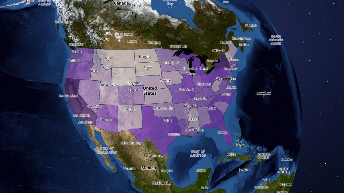 Medicaid + CHIP enrollment (May 2026) on the Map the Block map of the United States