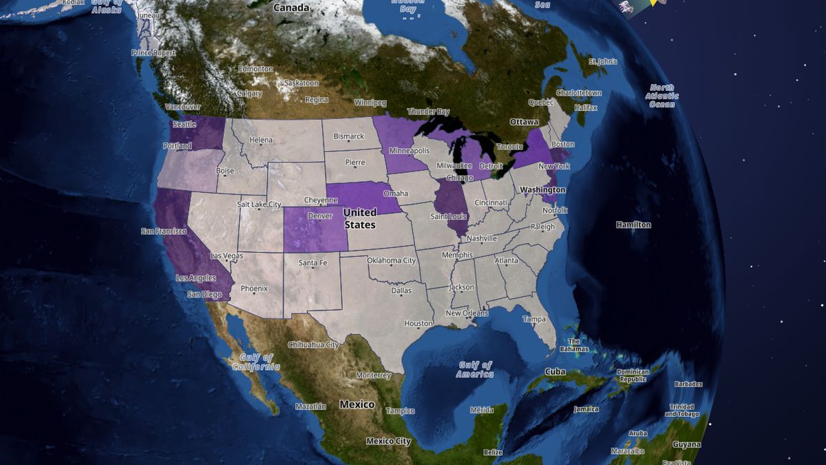 Permit to purchase on the Map the Block map of the United States