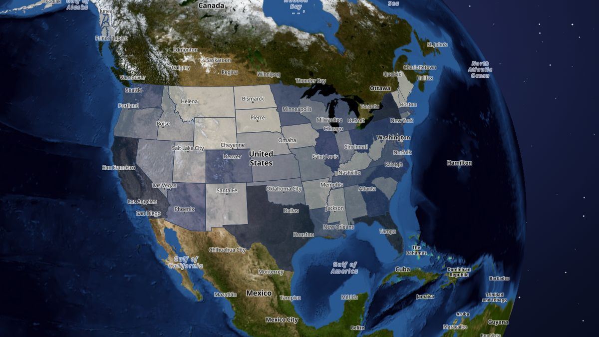 Police spending (state + local) on the Map the Block map of the United States