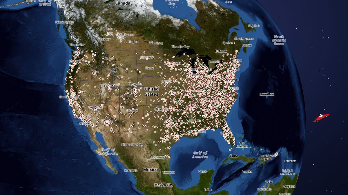 Taco Bell on the Map the Block map of the United States